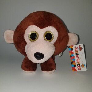 Roly Poly Monkey Plush Paradise Gold Eyes Stuffed Animal Toy Factory Lovey w/TAG